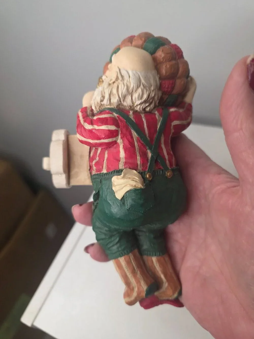 House of Lloyd Lot of Two Resin Sleeping Santa Stocking Holders Christmas
